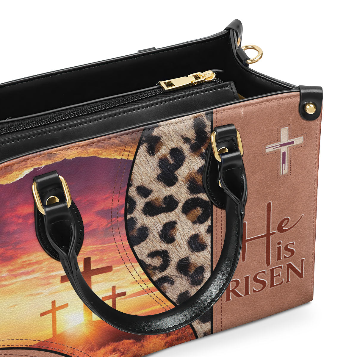 Special Personalized Leather Handbag - He Is Risen NUM295