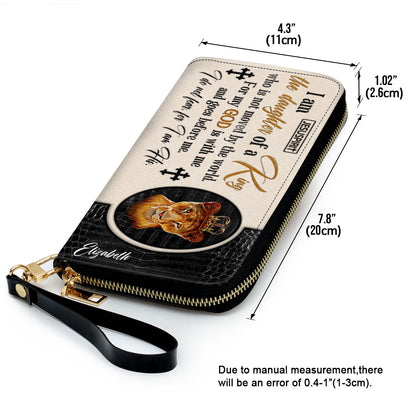 For My God Is With Me And Goes Before Me - Unique Personalized Cross Clutch Purse NUHN314