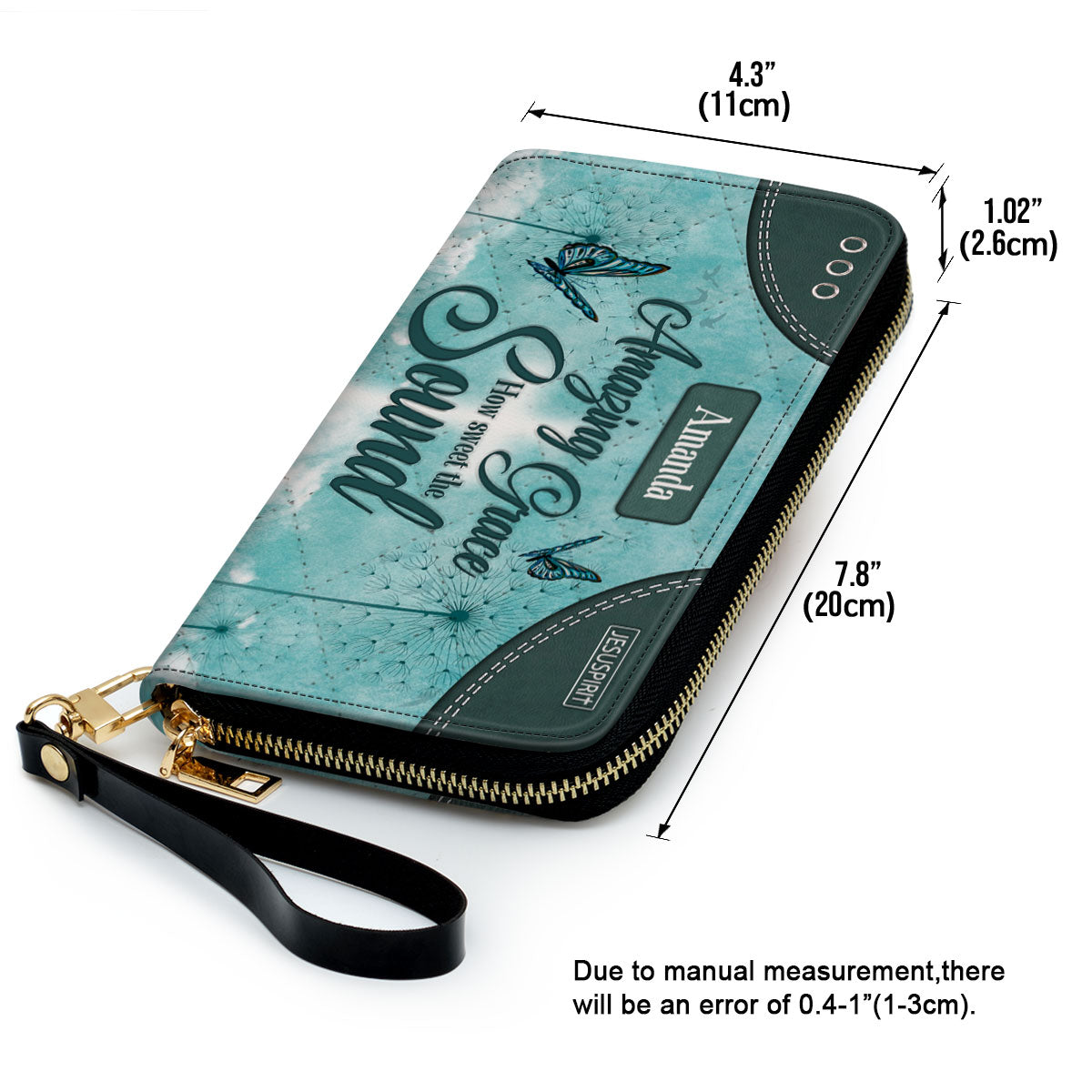 Special Personalized Butterfly Clutch Purse - Amazing Grace NUHN350