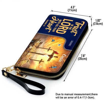 Unique Personalized Clutch Purse - Trust In The Lord With All Your Heart NUM500