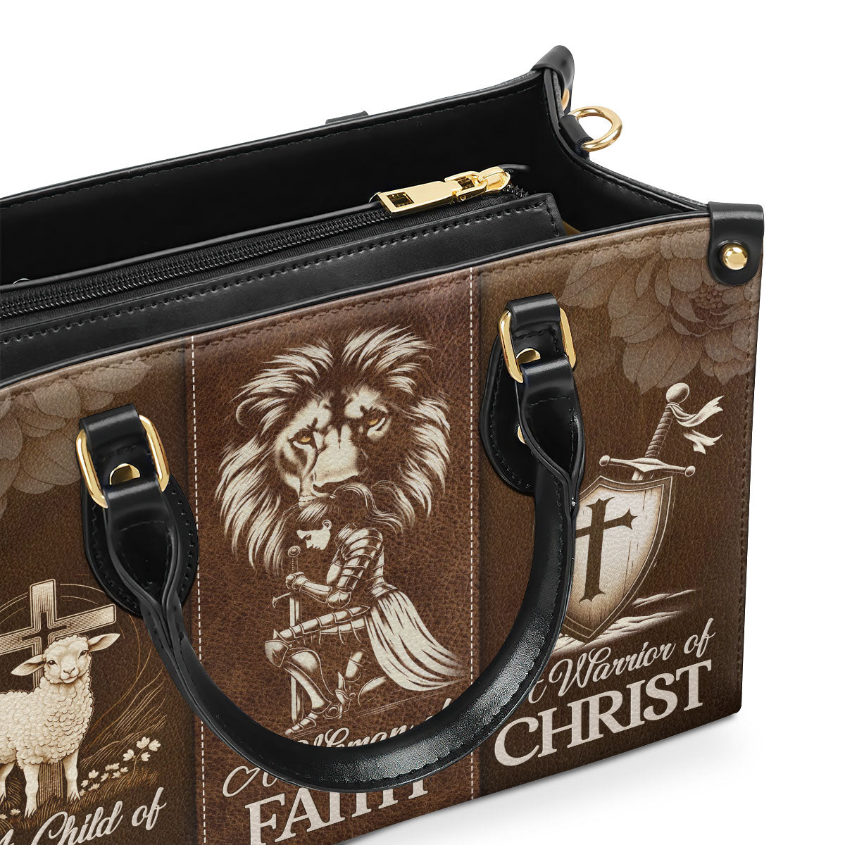 Jesuspirit | Personalized Leather Handbag With Zipper | A Woman Of Faith LHBHN688