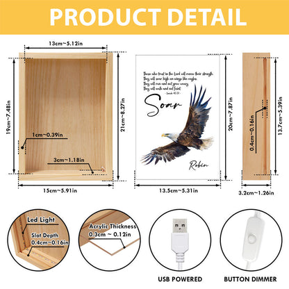 Jesuspirit Personalized Frame Light Box | Those Who Trust In The Lord Will Renew Their Strength FLBM06