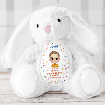 Bible Verse For Kids | Personalized Stuffed Bunny