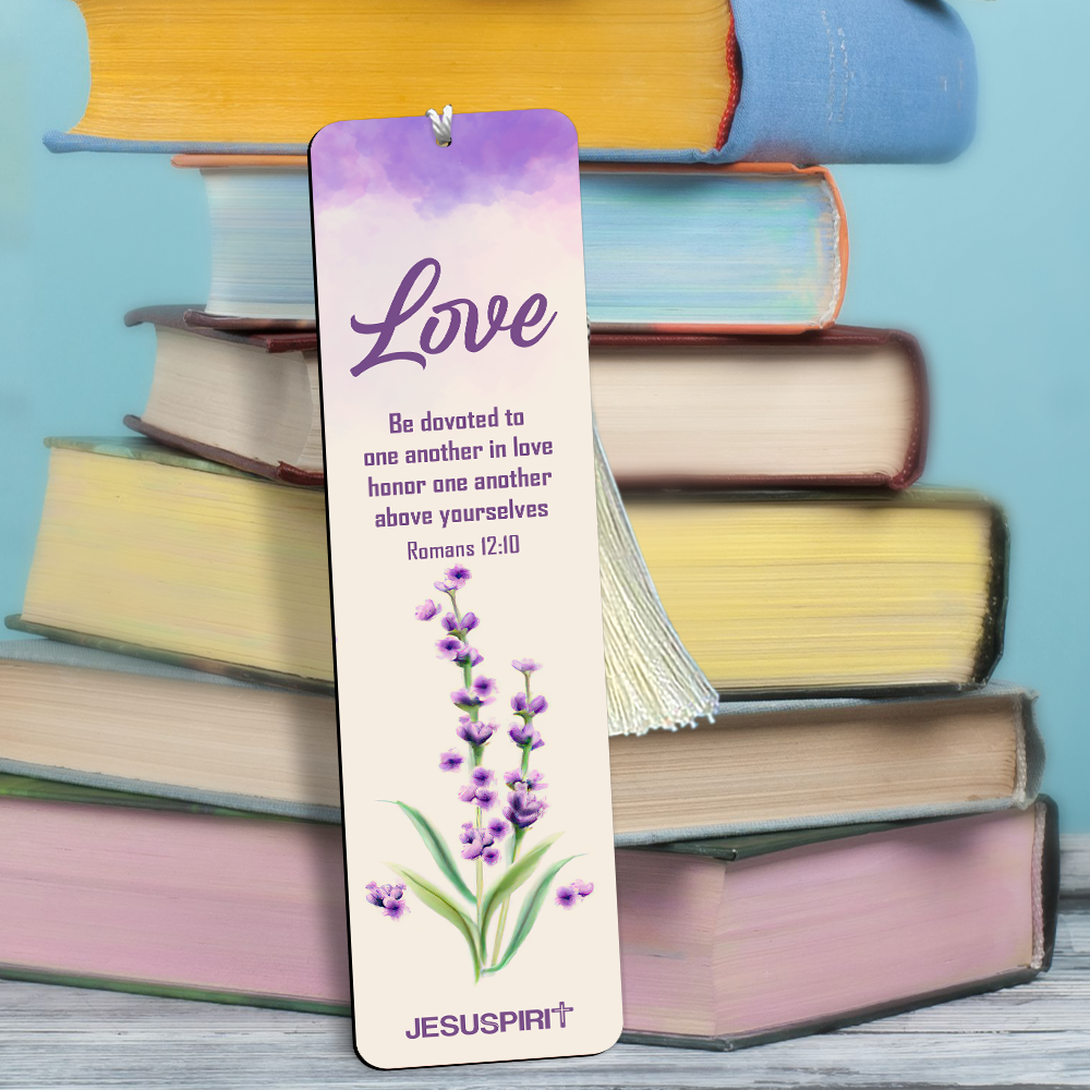 Faith Hope Love - Pretty Personalized Wooden Bookmarks HN33