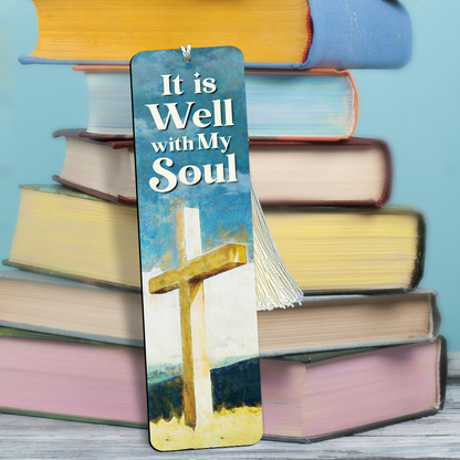 Beautiful Personalized Wooden Bookmarks - It Is Well With My Soul HN40
