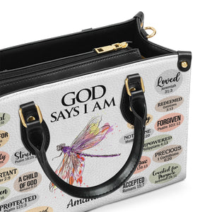 Jesuspirit | Personalized Animal Leather Handbag With Handle | What God Says About You | Christian Gifts For Religious Women LHBH740