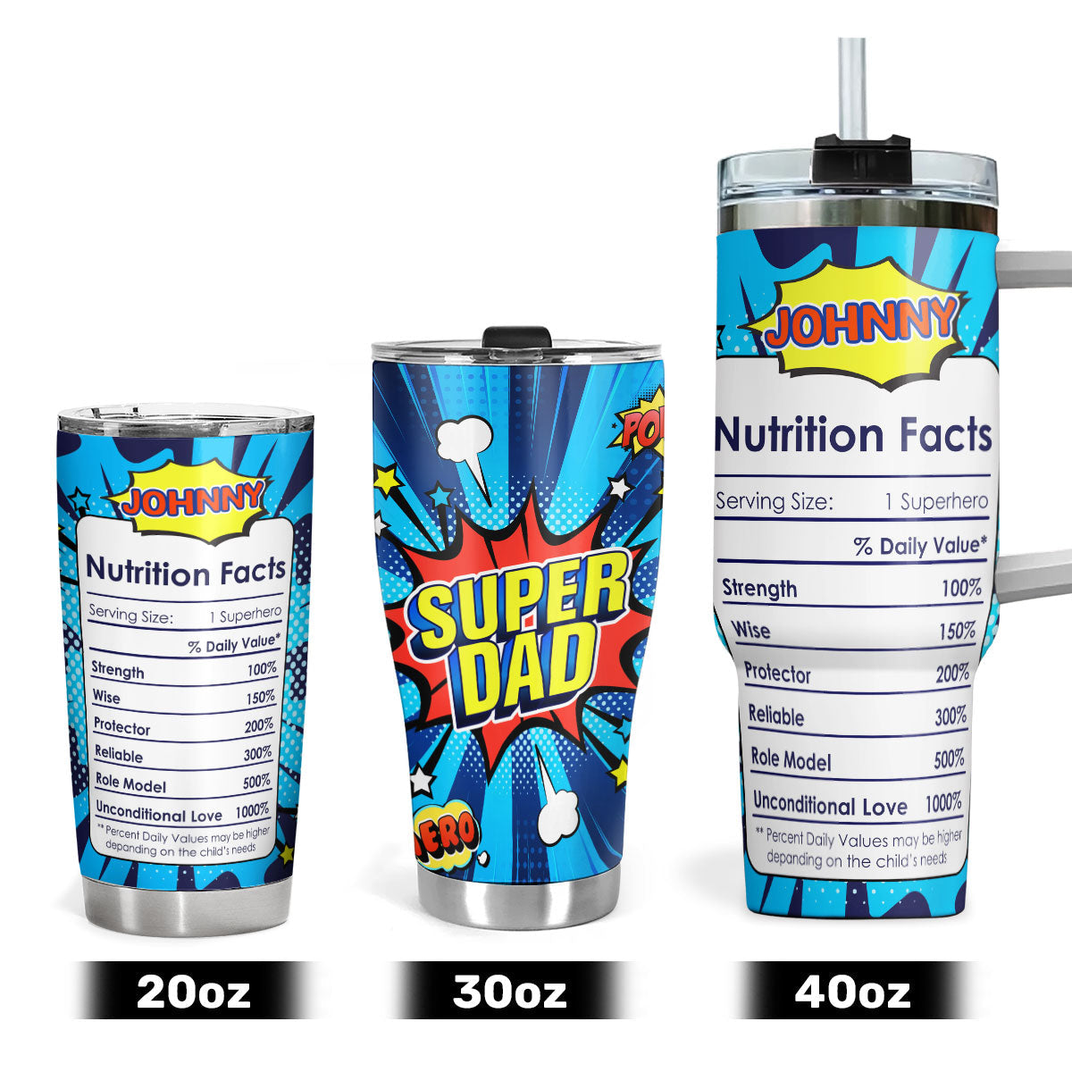 Super Dad | Personalized Stainless Steel Tumbler SSTHA02