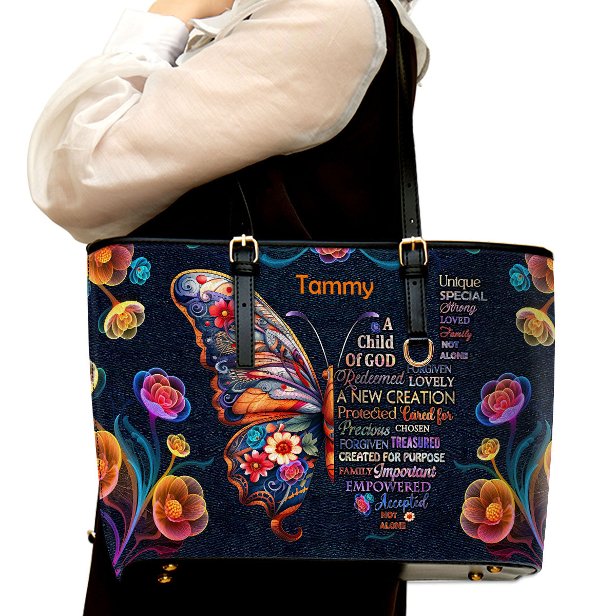 Jesuspirit | Personalized Leather Tote Bag | Child Of God LLTBM719