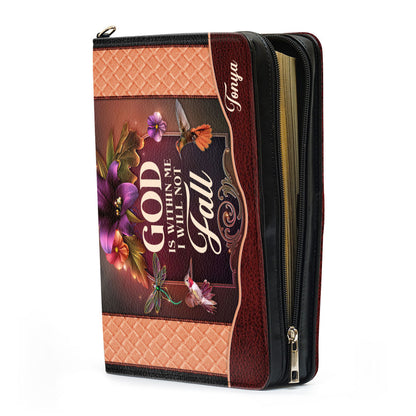 God Is Within Me, I Will Not Fall - Adorable Personalized Bible Cover M06A