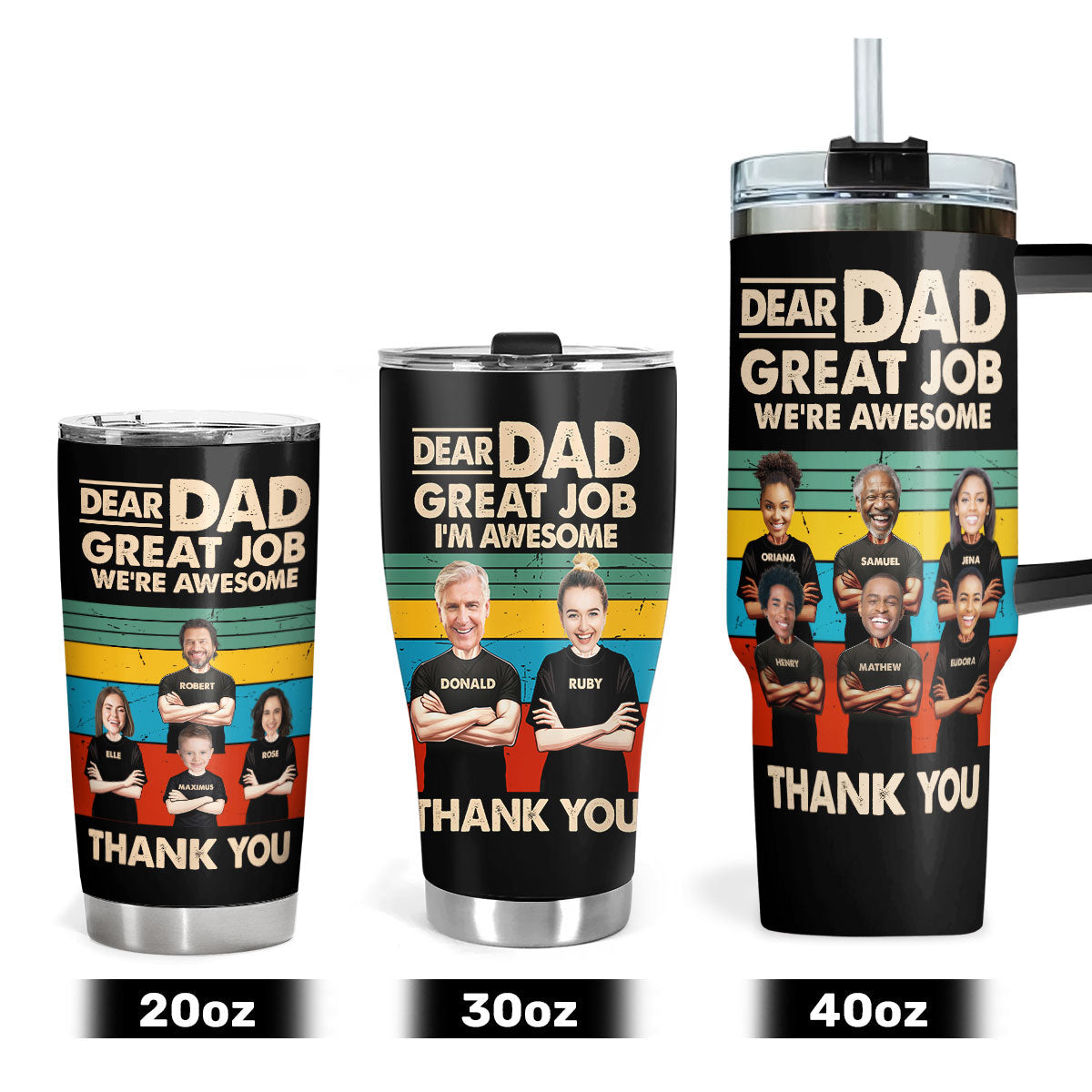 Dear Dad | Personalized Stainless Steel Tumbler JSSSTN32
