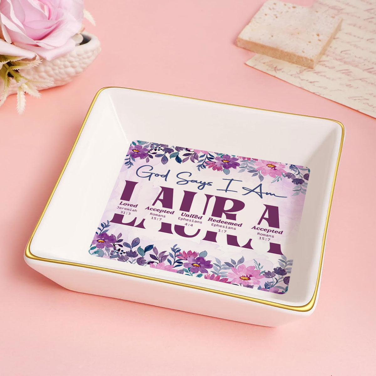 God Says I Am | Personalized Jewelry Dish