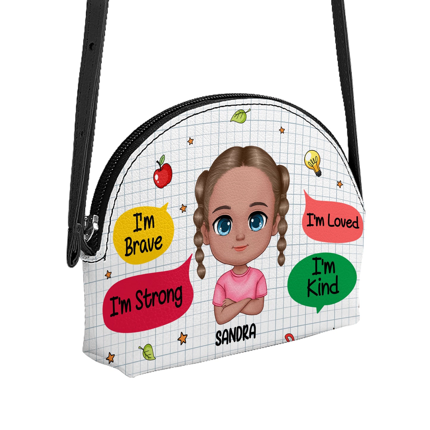 I'm Kind I'm Brave | Personalized Kid Shell Purse JSCHSBPH1128M