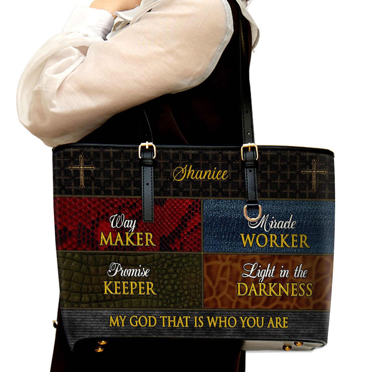 My God That Is Who You Are | Personalized Leather Tote Bag LLTBM727