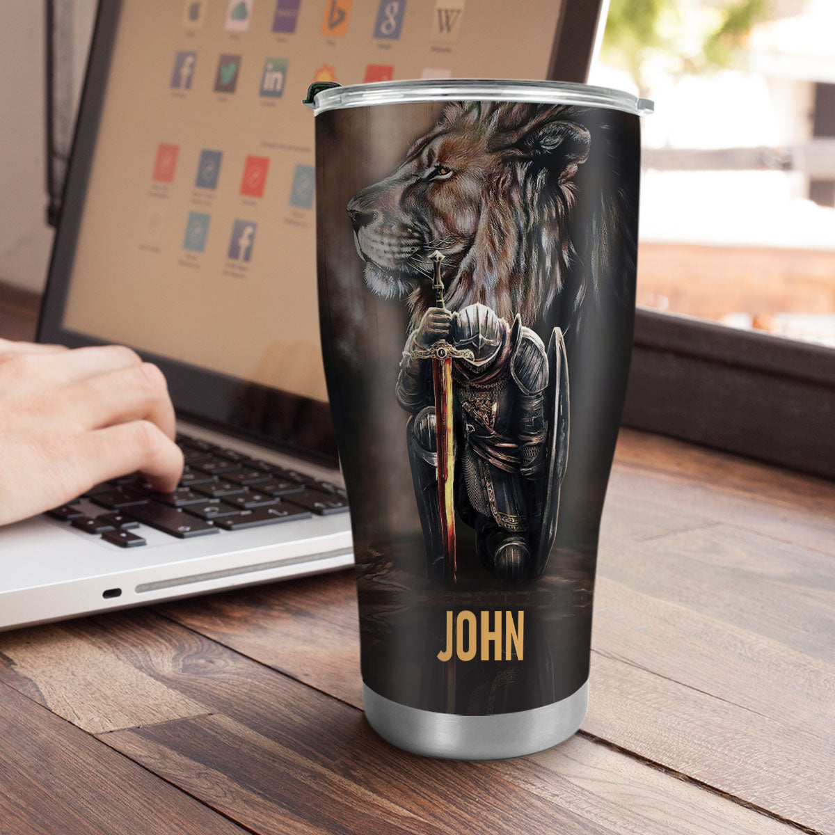 Jesuspirit | I Am A Son Of God | Spiritual Gift For Men | Personalized Stainless Steel Tumbler SSTHN155B