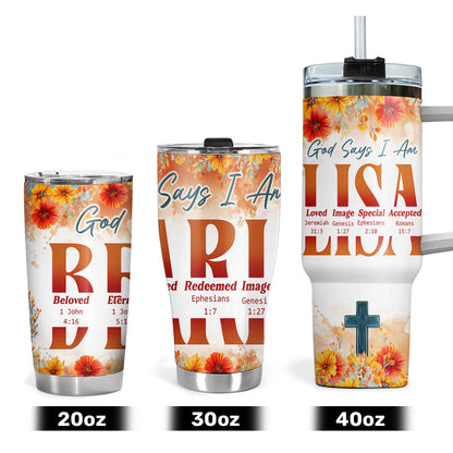 God Says I Am | Personalized Stainless Steel Tumbler JSSSTPT2785T