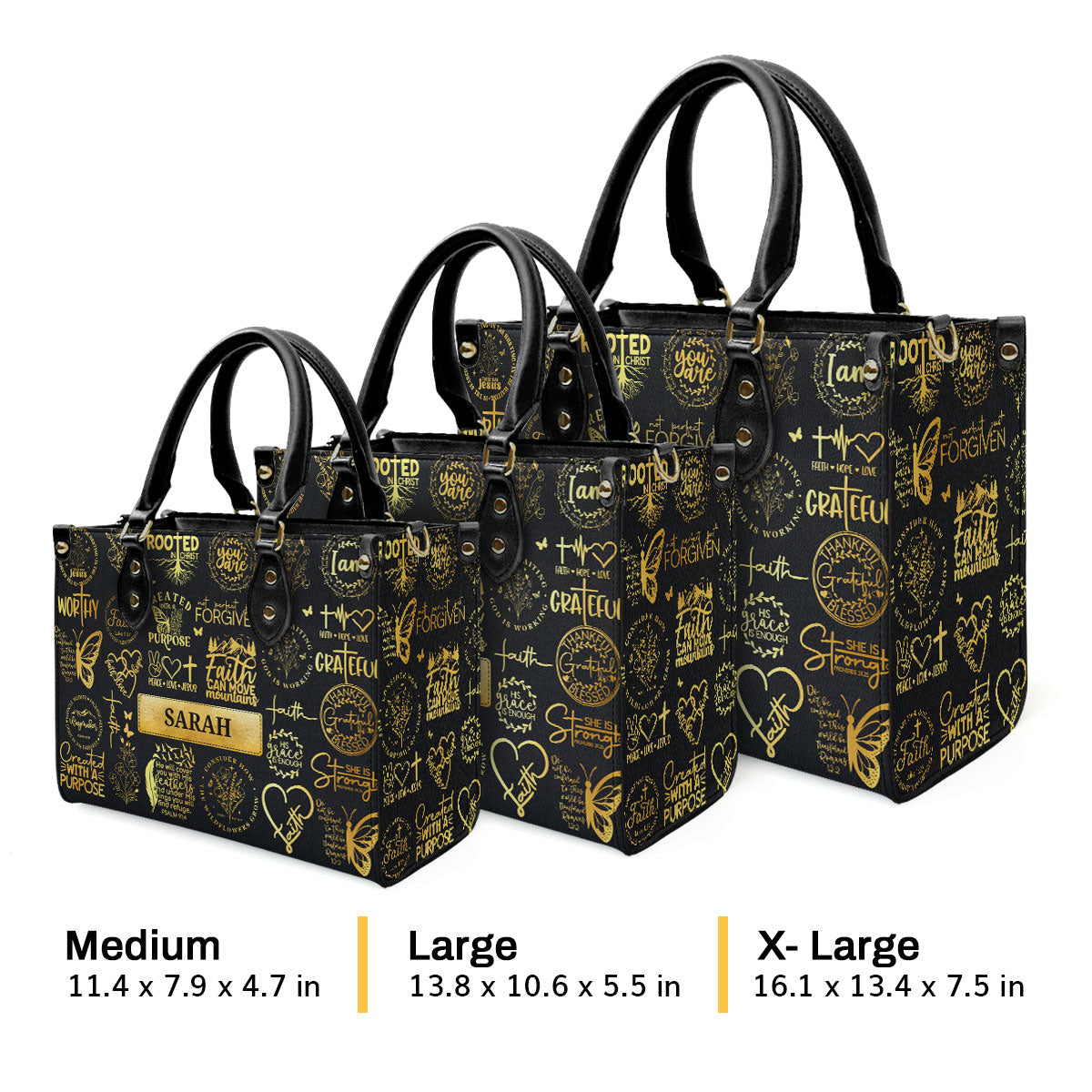 Rooted In Christ | Personalized Leather Handbag