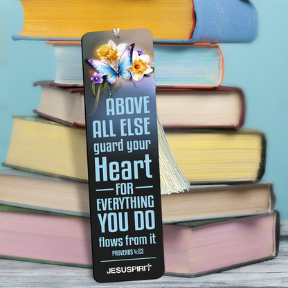 Personalized Wooden Bookmarks - Guard Your Heart HN29