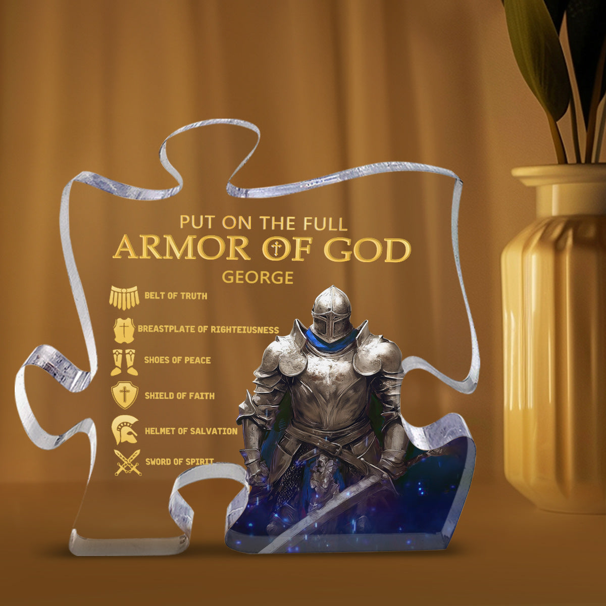 Armor Of God | Personalized Custom Shaped Squared Acrylic Plaque JSAPPPPA1574L