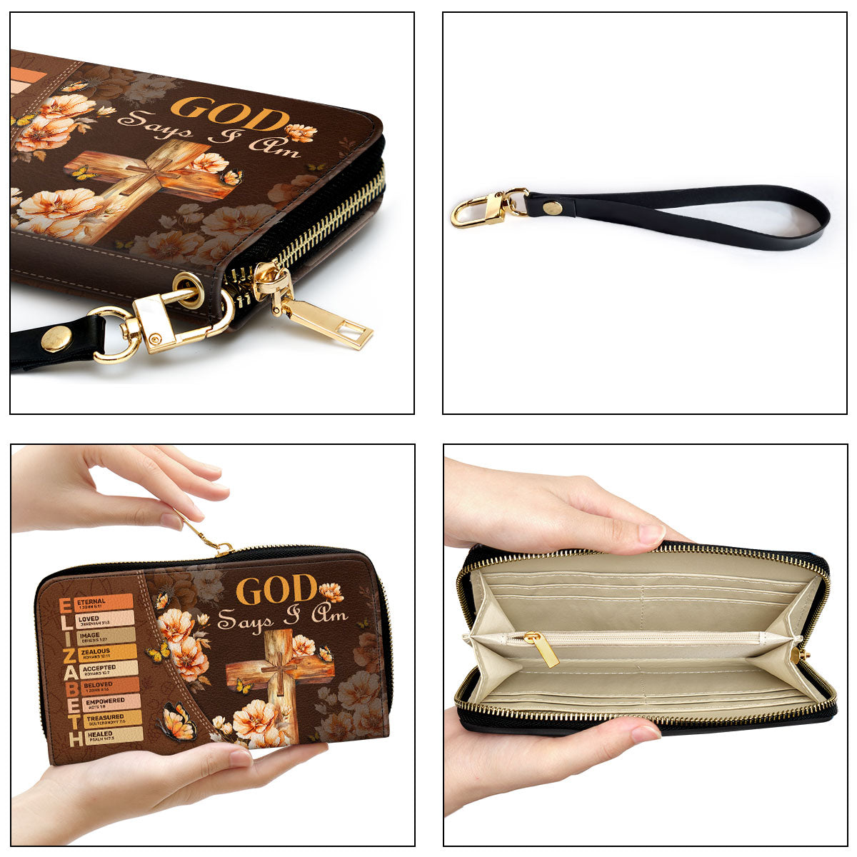 God Says I Am | Personalized Clutch Purse