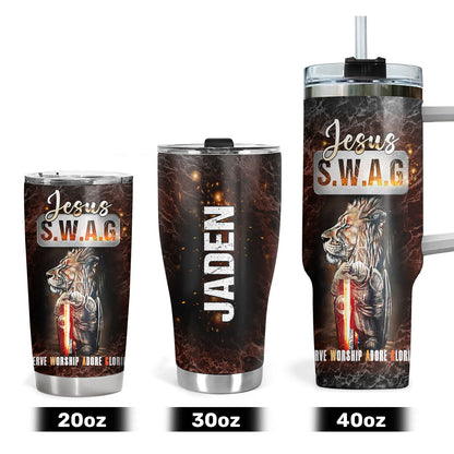 Jesus SWAG | Personalized Stainless Steel Tumbler JSSSTHLHA1419M