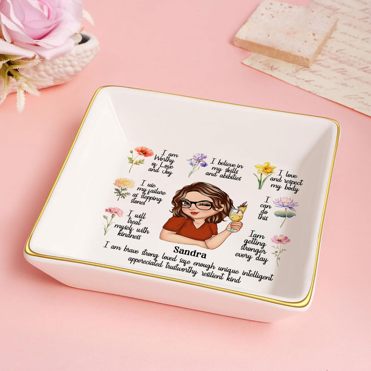 My Morning Affirmation | Personalized Jewelry Dish JSJDPH1847M