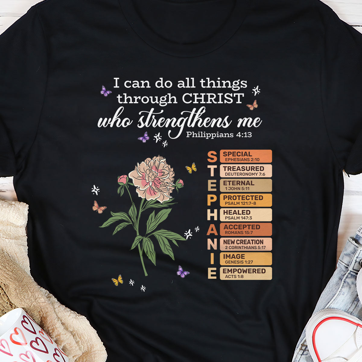 I Can Do All Things Through Christ Who Strengthens Me | Personalized Classic Unisex T-shirt