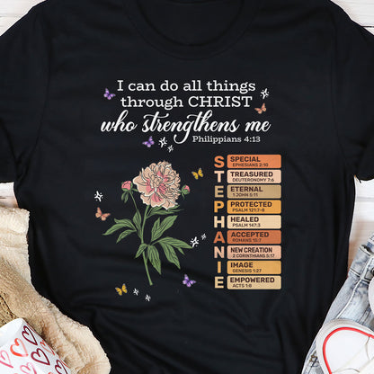 I Can Do All Things Through Christ Who Strengthens Me | Personalized Classic Unisex T-shirt