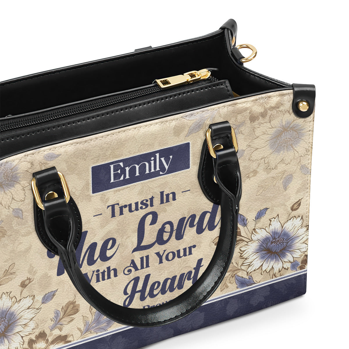 Trust In The Lord | Personalized Leather Handbag JSLHBTTN915M