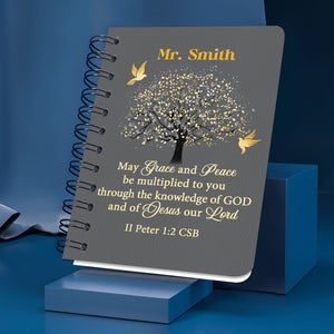 Jesuspirit  | Religious Gift For Christian People | Grace And Peace  | Personalized Spiral Journal SJNAM1003B