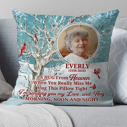 A Hug From Heaven | Personalized Crystal Velvet Pillow