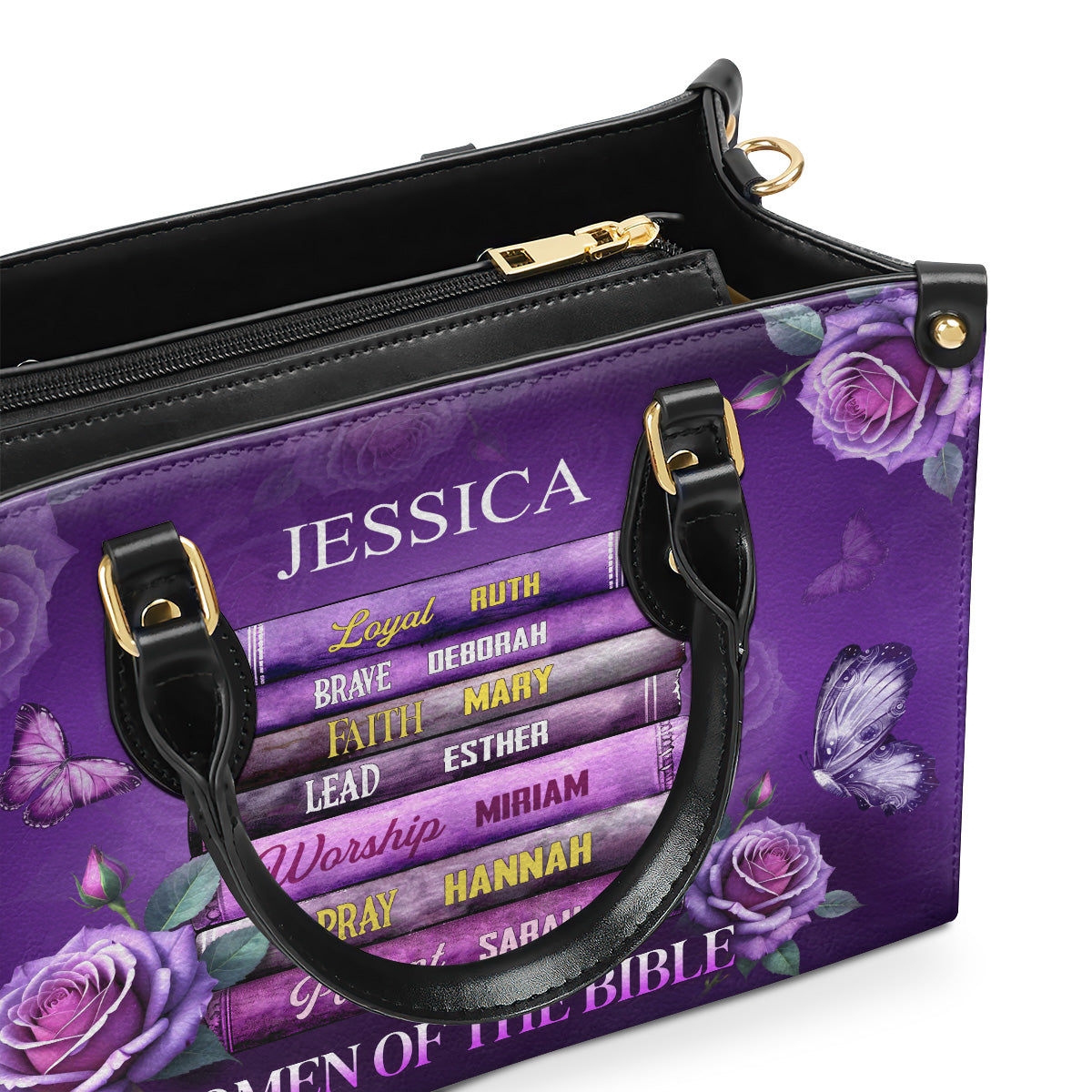 Women Of Bible | Personalized Leather Handbag JSLHBTTN778TA