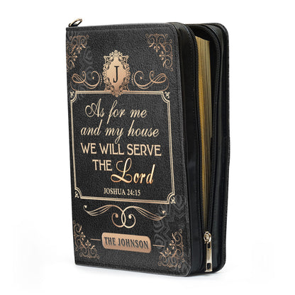 As For Me And My House We Will Serve The Lord | Personalized Bible Cover JSBCPHA1397L