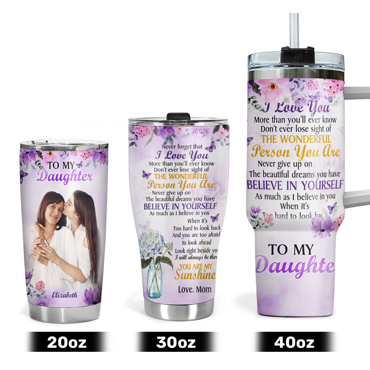 To My Daughter | Personalized Stainless Steel Tumbler JSSSTPHN2235T