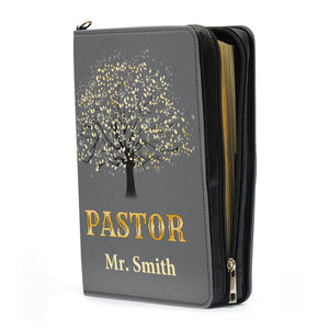 Jesuspirit | Thank You Pastor  | Personalized Zippered Bible Cover With Handle | Christian Inspirational Gifts For Pastor BCNAM1002B