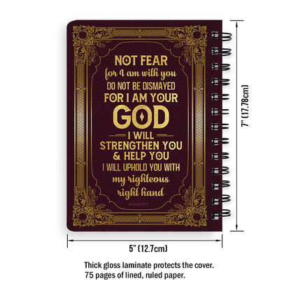 Jesuspirit Spiral Journal | Isaiah 41:13 | For I Am Your God | Spiritual Gifts For Christian Friends | Jesus And Cross SJH724