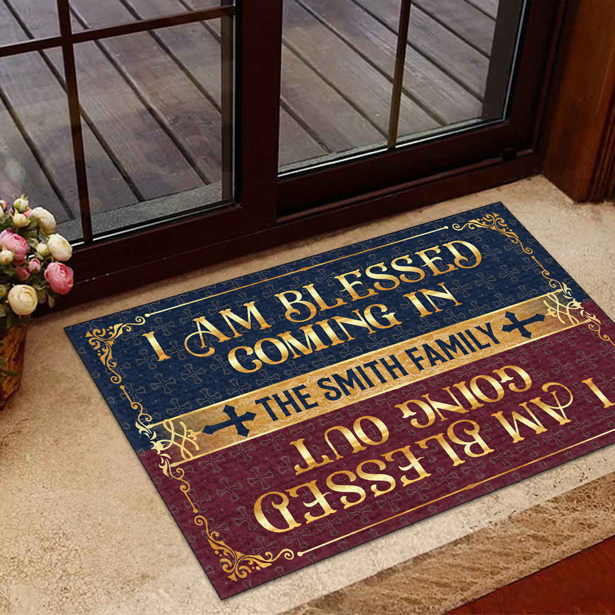 I Am Blessed Coming In | Personalized Doormat