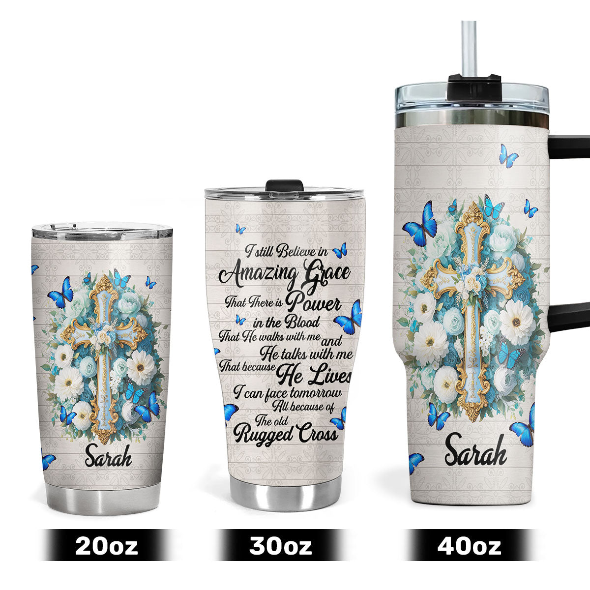 Believe In Amazing Grace | Personalized Stainless Steel Tumbler JSSSTHLPA1791TA