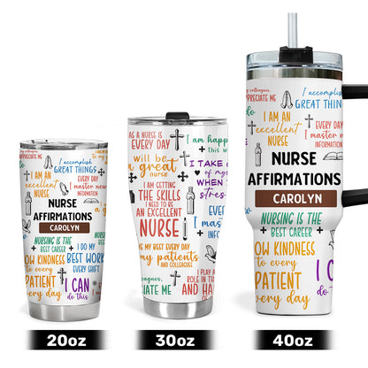 Nurse Affirmations | Personalized Stainless Steel Tumbler JSSSTHLPA1591TA