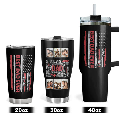 Dad Hero Handsome | Personalized Stainless Steel Tumbler JSSSTT44