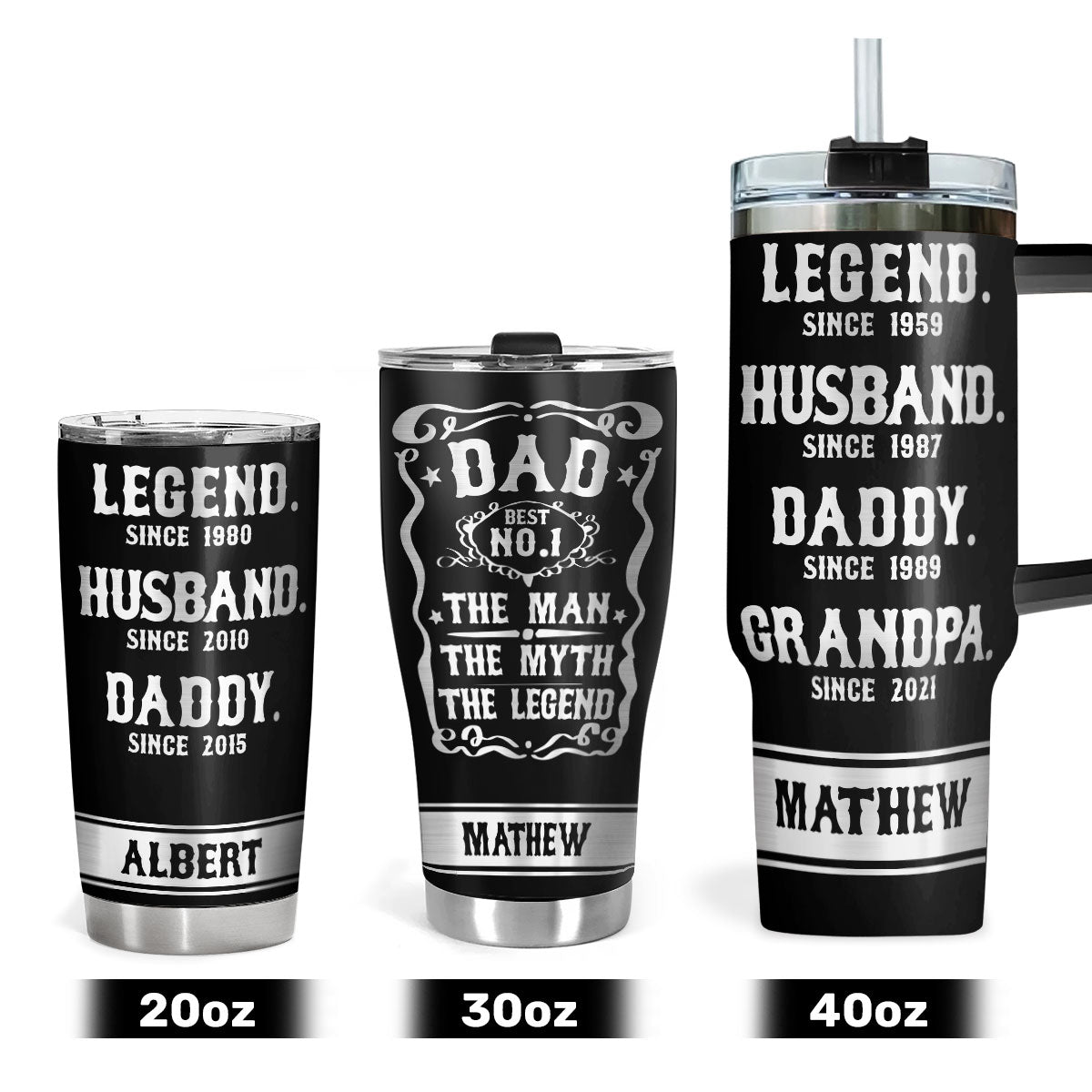 The Man The Myth The Legend | Personalized Stainless Steel Tumbler SSTN14