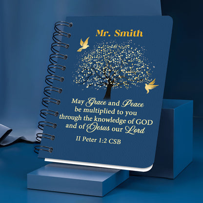 Jesuspirit  | Religious Gift For Christian People | Grace And Peace  | Personalized Spiral Journal SJNAM1003A