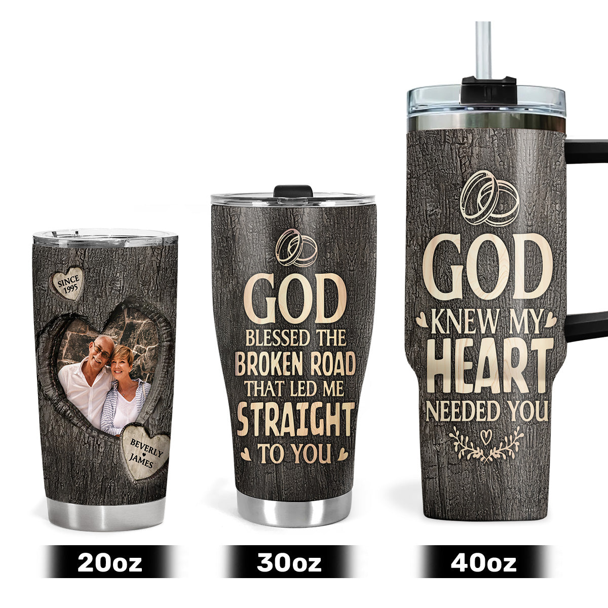 God Knew My Heart Needed You | Personalized Stainless Steel Tumbler