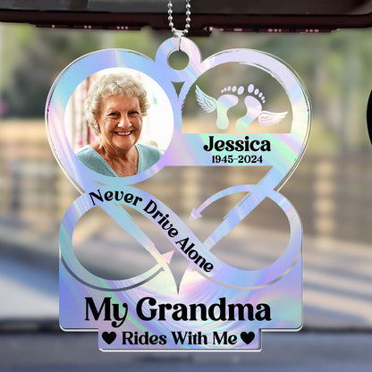 Never Drive Alone | Personalized 1-Side Car Acrylic Hanging Ornament JSUPCHOHLTN1552M
