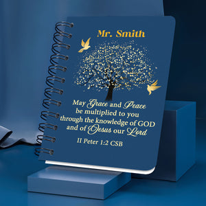Jesuspirit  | Religious Gift For Christian People | Grace And Peace  | Personalized Spiral Journal SJNAM1003A