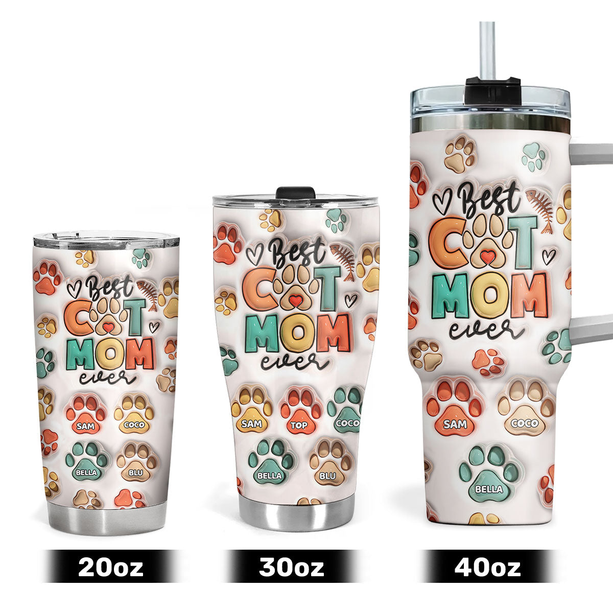 Best Cat Mom | Personalized Stainless Steel Tumbler SSTH848