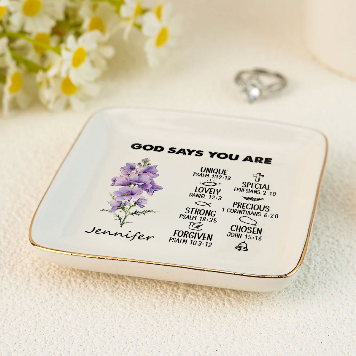 Birth Month | Personalized Jewelry Dish JSJDPT1816M