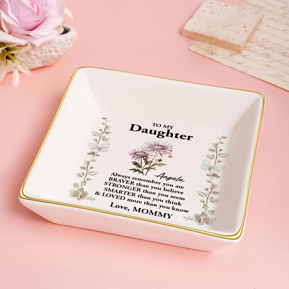 To My Daughter | Personalized Jewelry Dish