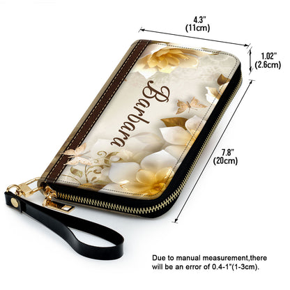 Jesuspirit | Personalized Zippered Leather Clutch Purse | A Precious Child Of God | Inspirational Gifts For Christian Women NUHN353B