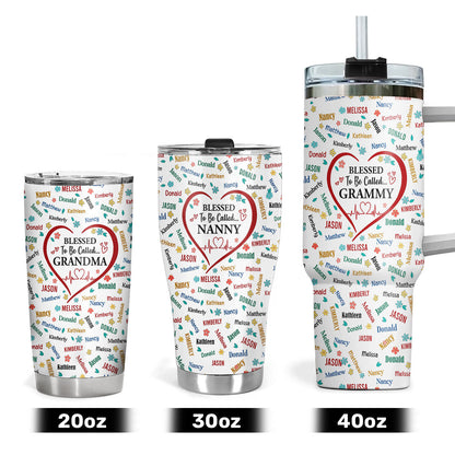 Blessed To Be Called Grandma | Personalized Stainless Steel Tumbler JSSSTPT2651D