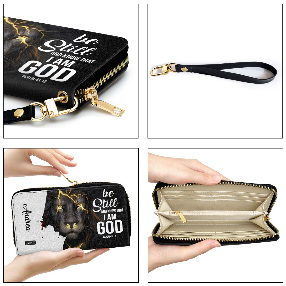 Beautiful Personalized Clutch Purse - Be Still And Know That I Am God H03